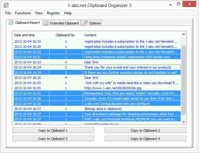 1-abc.net Clipboard Organizer 3.00