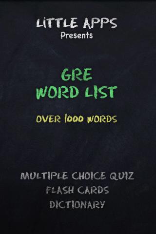 1000 GRE Word List - Quiz 1.0