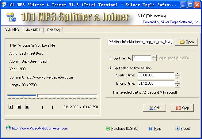 101 MP3 Splitter & Joiner 3.5