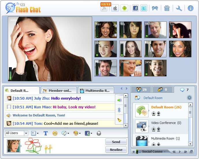 123 Flash Chat Software (Linux) 9.9