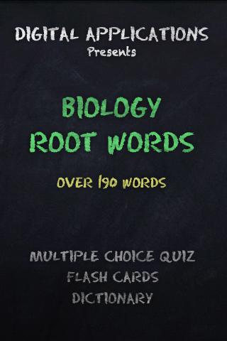 190 BIOLOGY ROOT WORDS Quiz 1.0