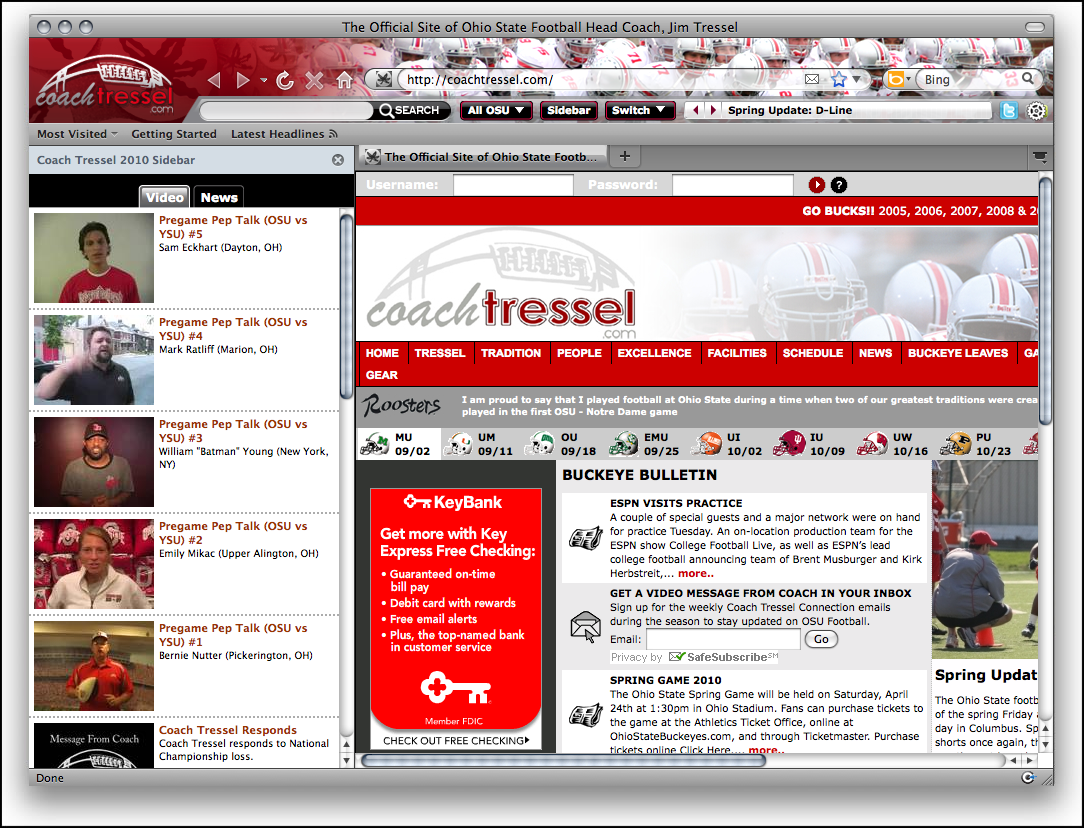 2010 Ohio State Football Firefox Theme 1.0