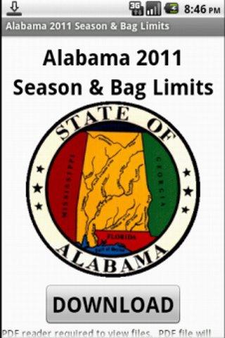 2011 Alabama Bag Season Limits 1.0
