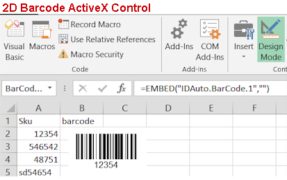 2D Barcode ActiveX Control 12.05