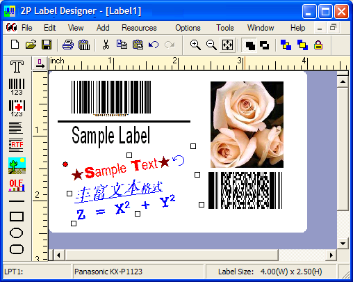 2P Label Designer 2.23