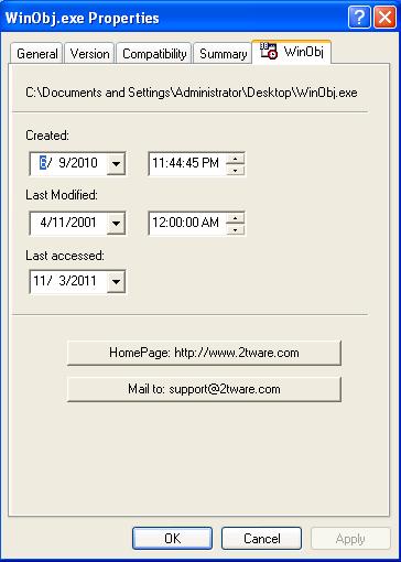 2Tware Change File Date Free 1.1.3