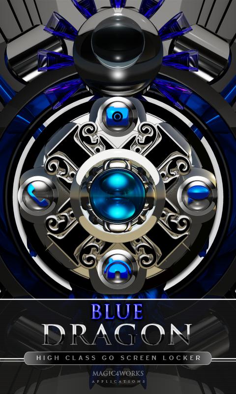 3D blue dragon GO Locker 1.0