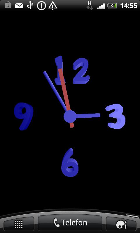 3D Blue Plastic Clock 1.0