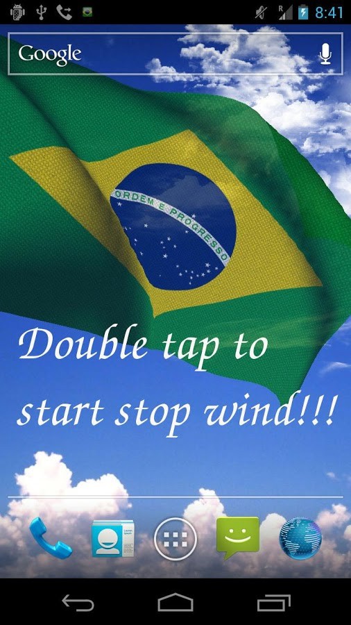 3D Brazil Flag Live Wallpaper+ 2.0.6