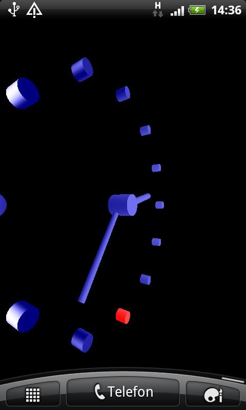 3D Cool Blue Analog Clock 1.0