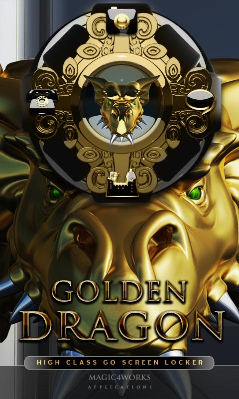 3D gold dragon GO Locker 1.0