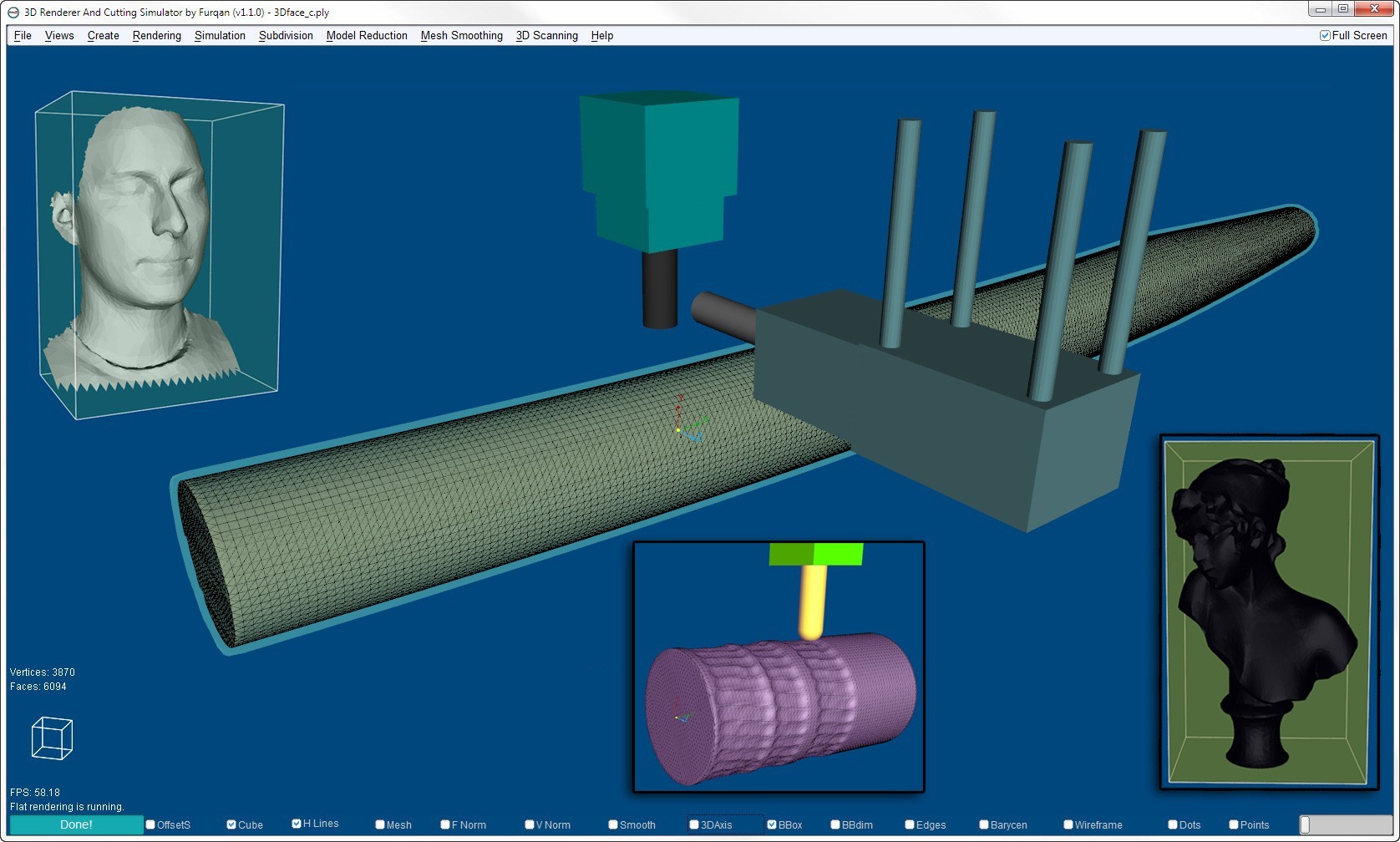 3D Renderer And Cutting Simulator 3DRACS 1.1.0