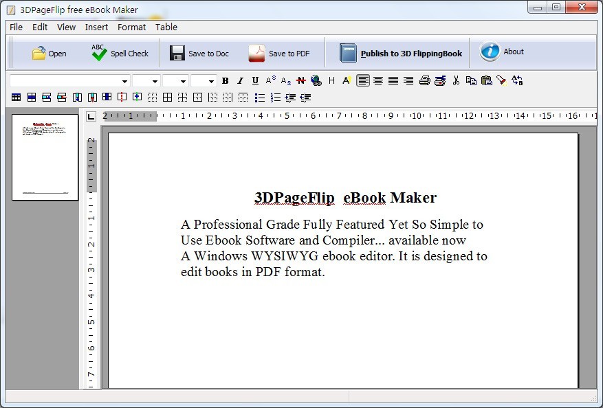 3DPageFlip eBook Maker - freeware 1.9