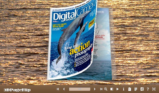 3DPageFlip Flash Catalog Templates for Sea Water 1.0