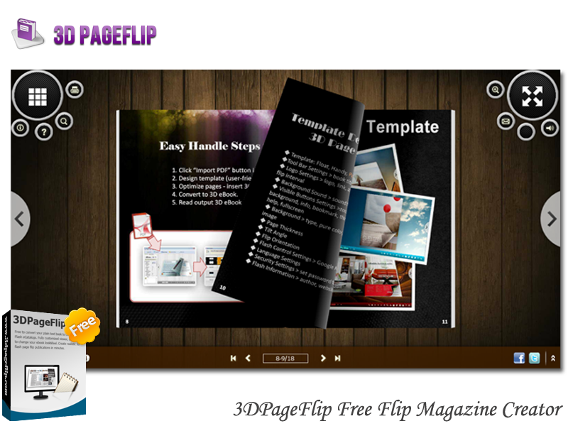 3DPageFlip Free Flip Magazine Creator 1.0