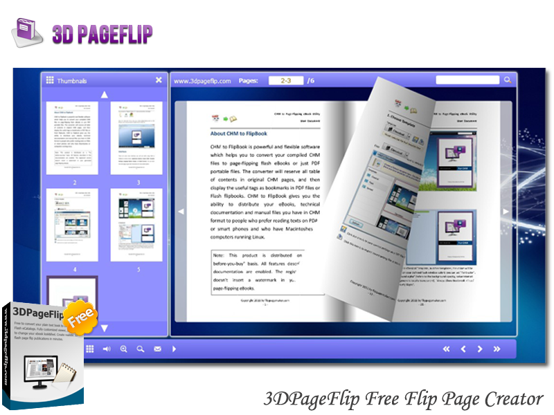 3DPageFlip Free Flip Page Creator 1.0