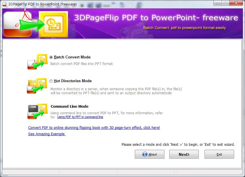 3DPageFlip PDF to PowerPoint - freeware 1.9