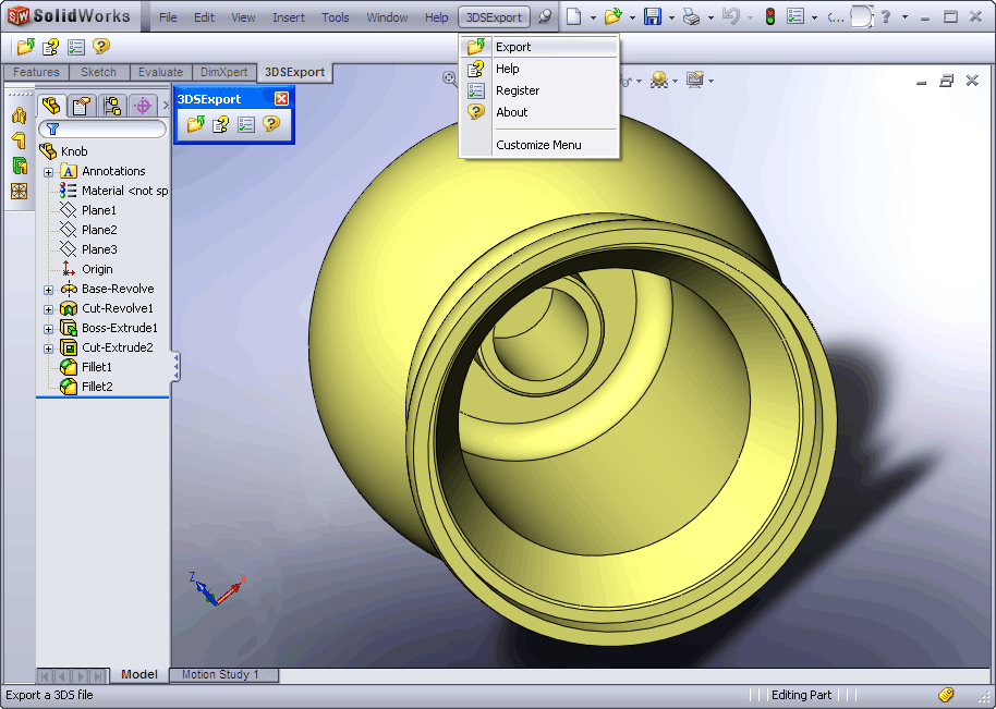 3DS Export for SolidWorks 1.0