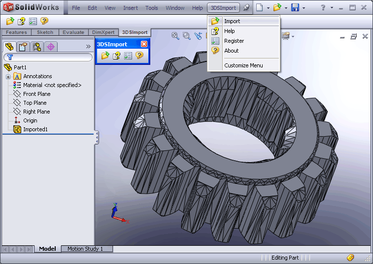 3DS Import for SolidWorks 1.0