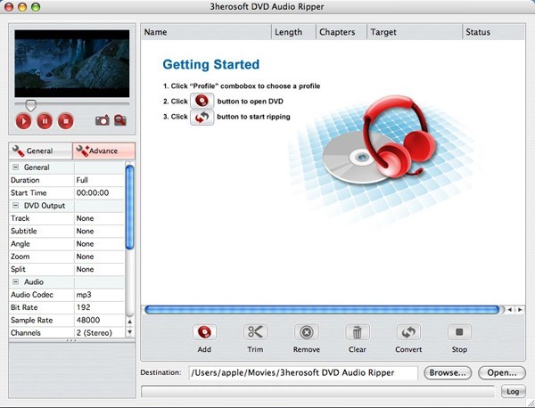 3herosoft DVD Audio Ripper for Mac 3.0.1.0512