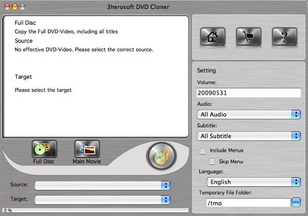 3herosoft DVD Cloner for Mac 3.0.1.0601