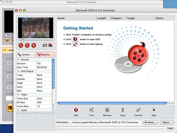 3herosoft DVD to FLV Suite for Mac 3.0.1.0512