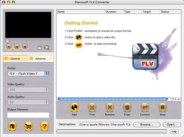 3herosoft FLV Converter for Mac 3.0.1.0512