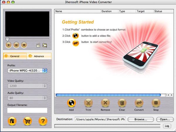 3herosoft iPhone Video Converter for Mac 3.4.4.0311
