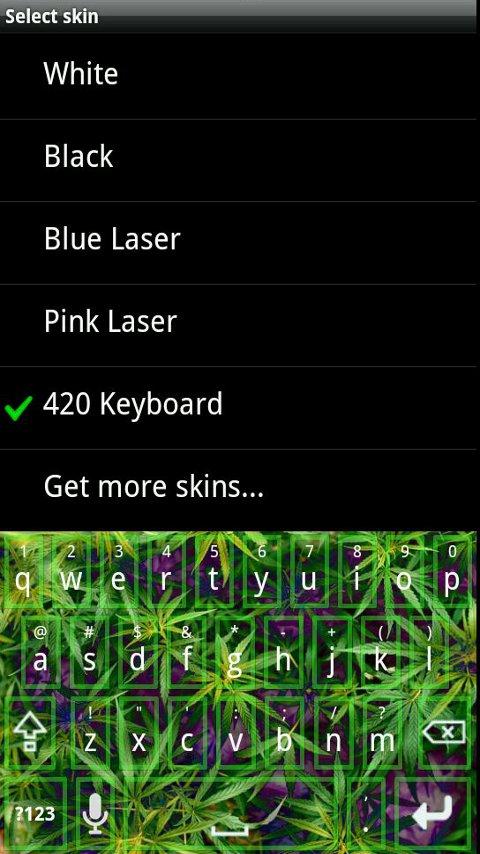 420 Weed Keyboard Skin Theme 1.0