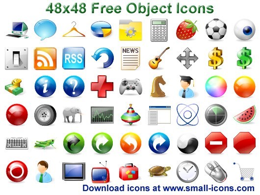 48x48 Free Object Icons 2011.1