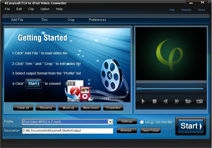 4Easysoft FLV to iPod Video Converter 3.1.08
