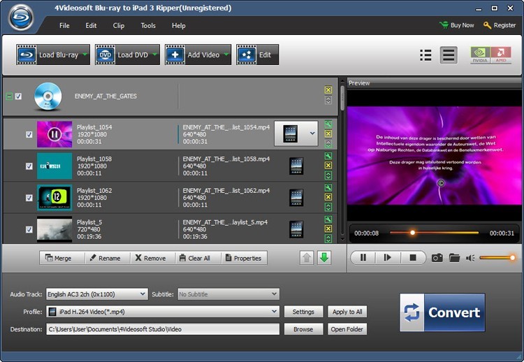 4Videosoft Blu-ray to iPad 3 Ripper 5.0.22