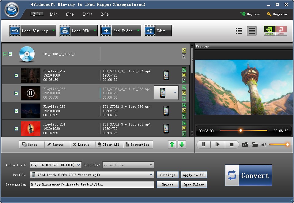 4Videosoft Blu-ray to iPod Ripper 5.1.52