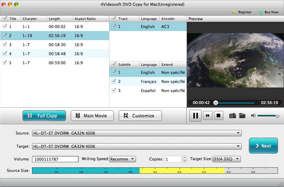 4Videosoft DVD Copy for Mac 3.3.52
