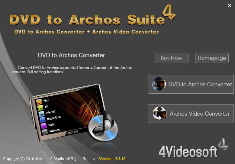 4Videosoft DVD to Archos Suite 4.1.26