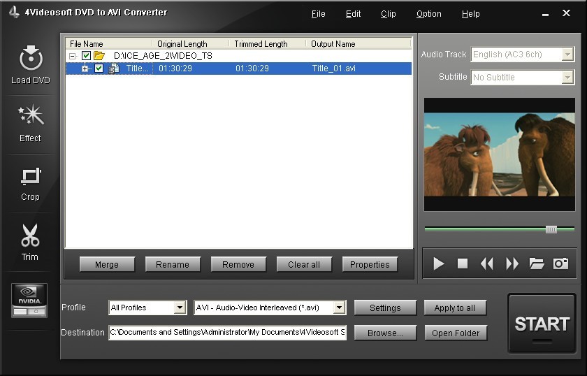 4Videosoft DVD to AVI Converter 3.1.12