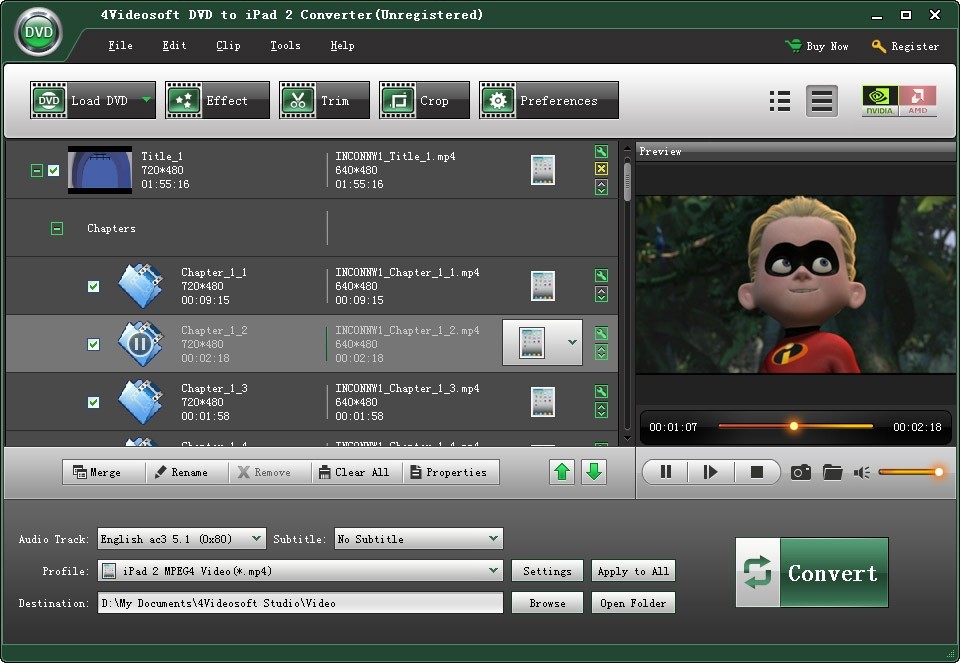 4Videosoft DVD to iPad 2 Converter 5.0.12