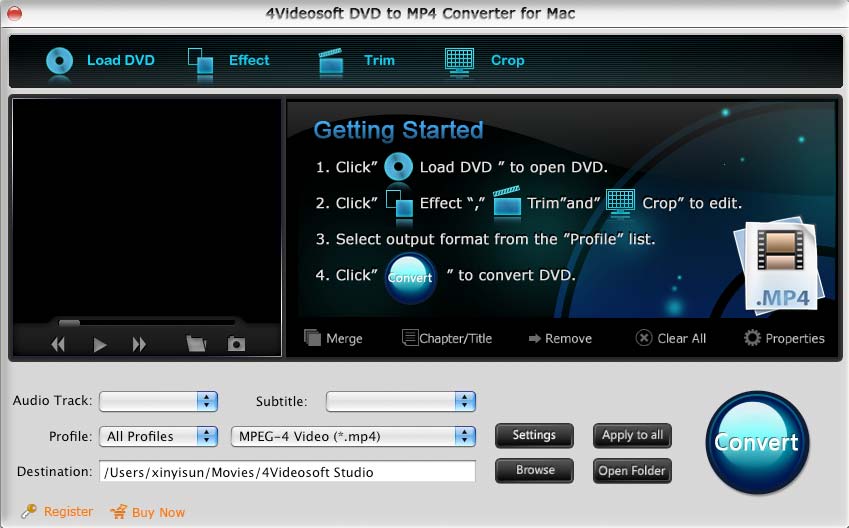 4Videosoft DVD to MP4 Converter for Mac 3.1.10