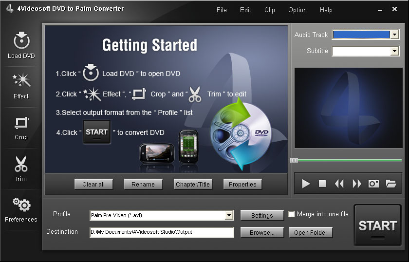 4Videosoft DVD to Palm Converter 3.1.12