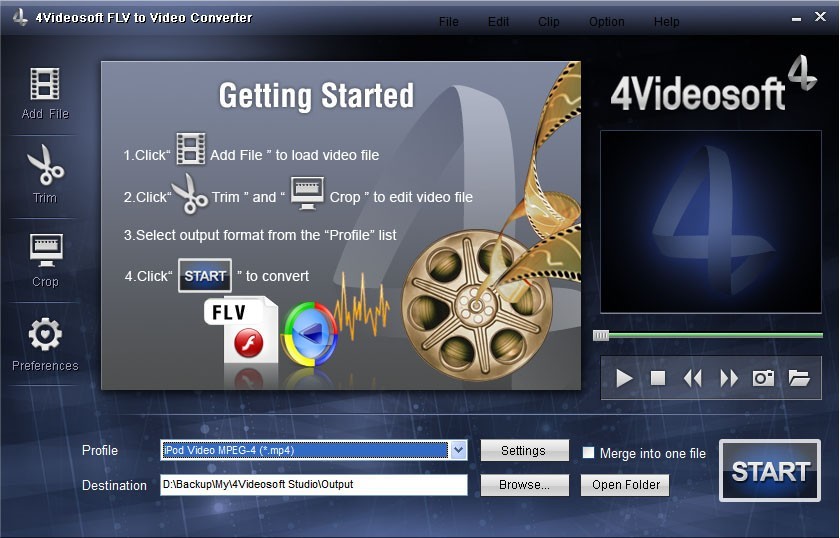 4Videosoft FLV to Video Converter 3.1.12