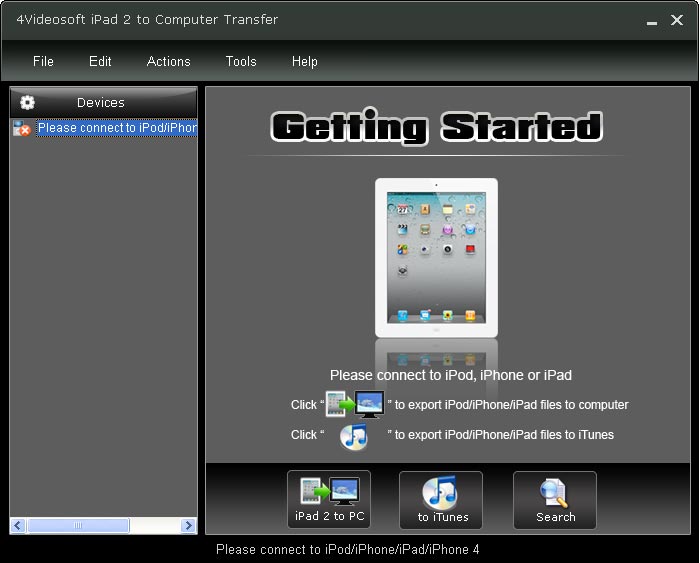4Videosoft iPad 2 to Computer Transfer 4.0.08
