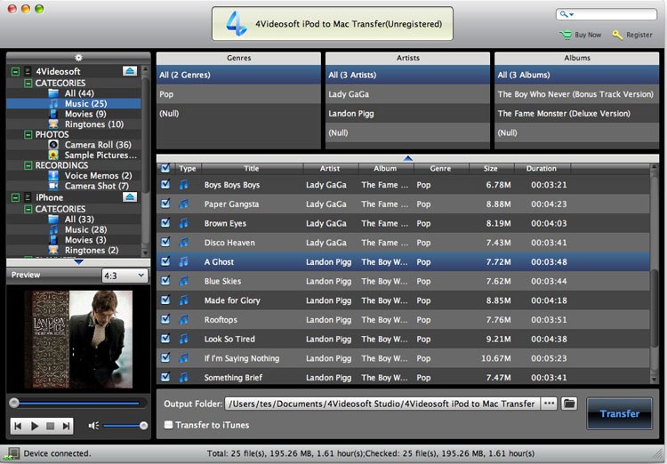 4Videosoft iPod to Mac Transfer 6.0.30