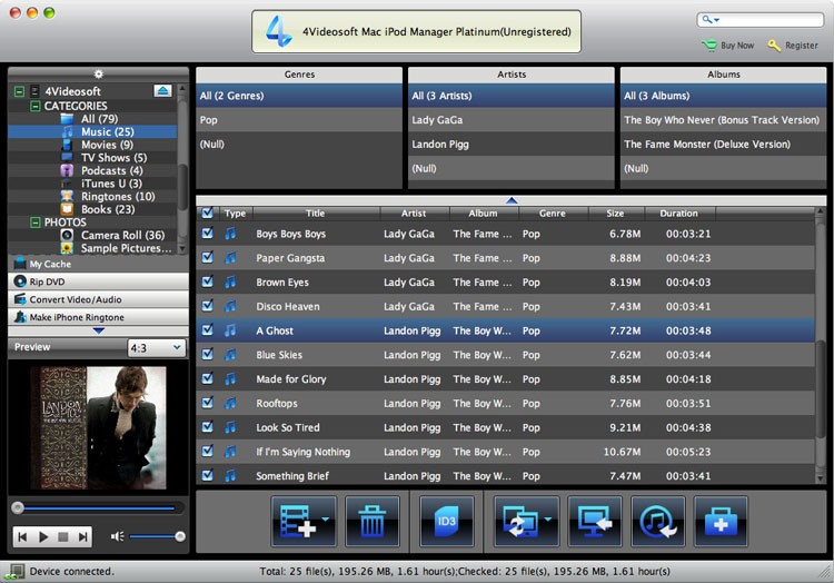 4Videosoft Mac iPod Manager Platinum 7.0.16
