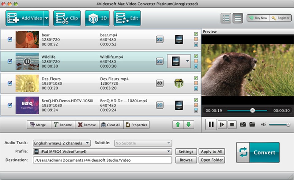 4Videosoft Mac Video Converter Platinum 5.2.68