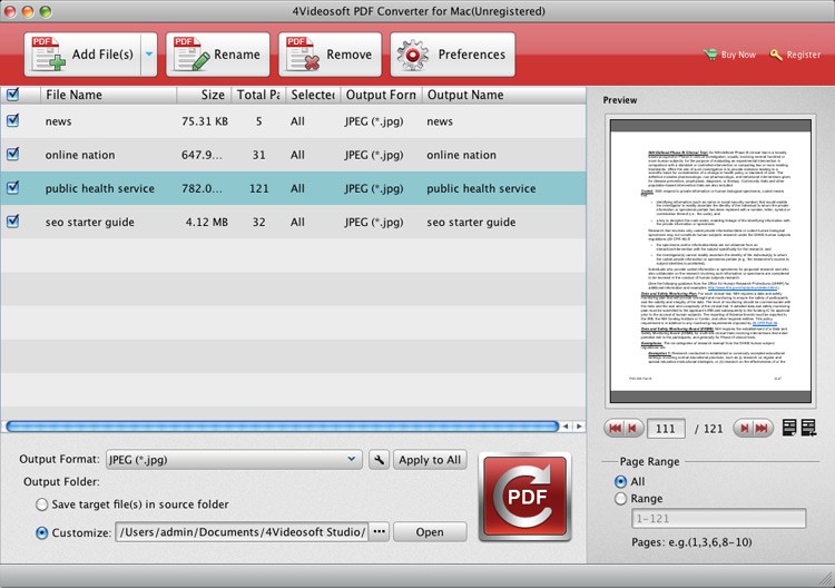 4Videosoft PDF Converter for Mac 3.2.50