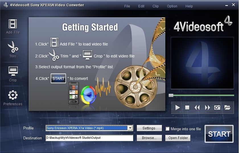 4Videosoft Sony XPERIA Video Converter 3.1.08