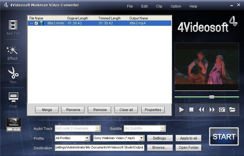 4Videosoft Walkman Video Converter 4.0.02