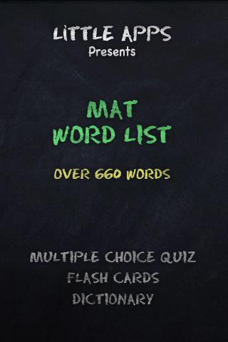 660+ MAT WORD LIST-Study Now. 1.0