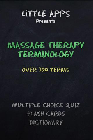 700 MASSAGE THERAPY Terms Quiz 1.0