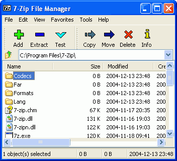7 Zip archiver 9.45